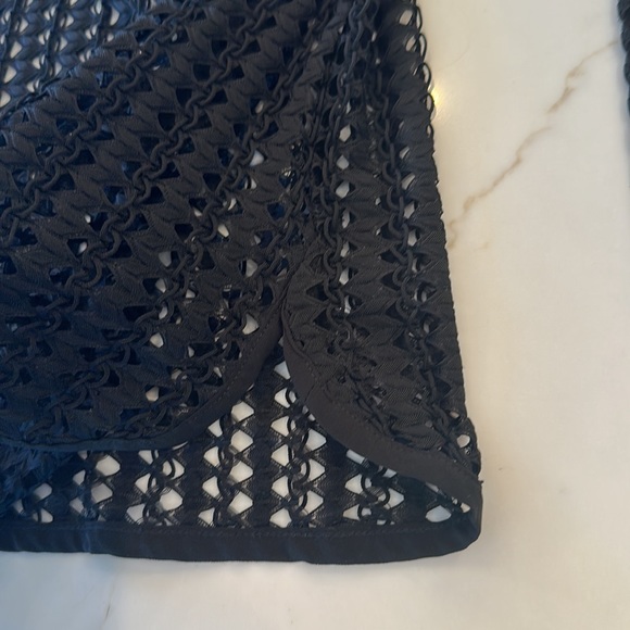 Comme See Thru Sweater Size Medium Black Open Weave Knit - Picture 4 of 5